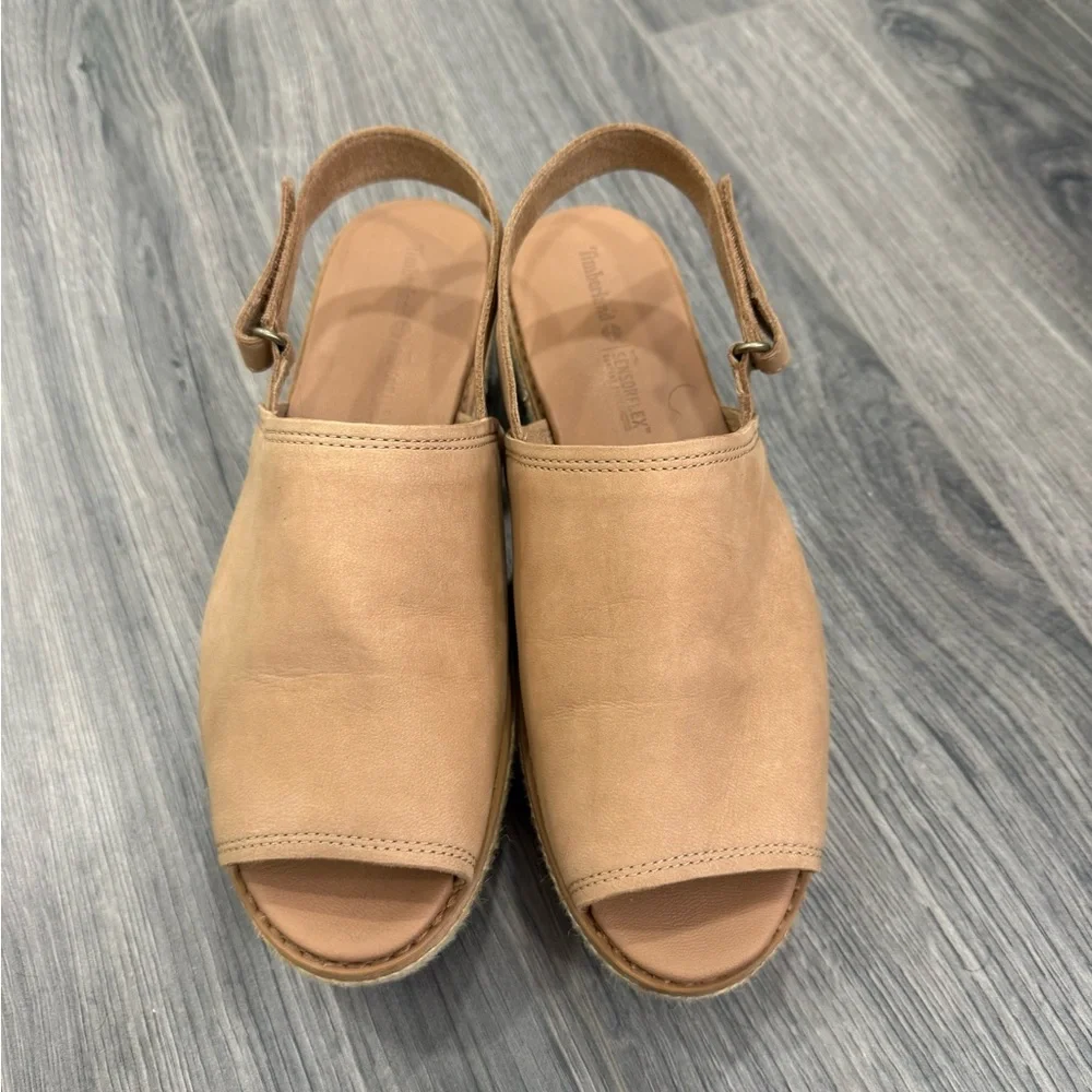 Timberland Tan Open-Toe Slingback Sandals - Picture 1 of 6
